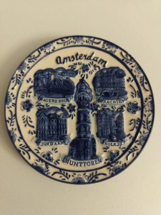 Piattino Amsterdam con monumenti
