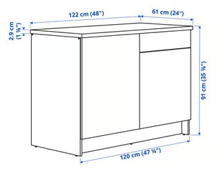 Armario bajo puertas y cajón