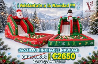 Castillo Hinchable Navidad con piscina de bolas