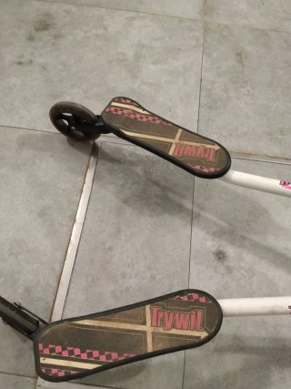 Patinete doble de 3 ruedas rosa