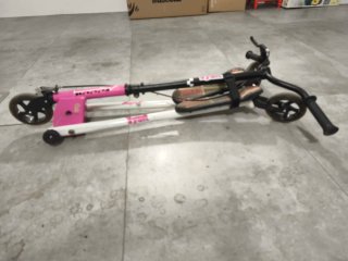 Patinete doble de 3 ruedas rosa
