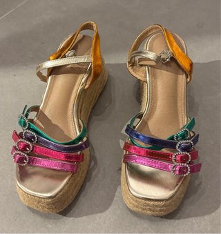 Sandalias de Plataforma Multicolor