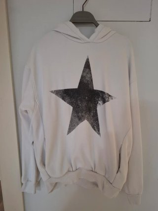 Sudadera Juvenil Blanca con Estampado de Estrella