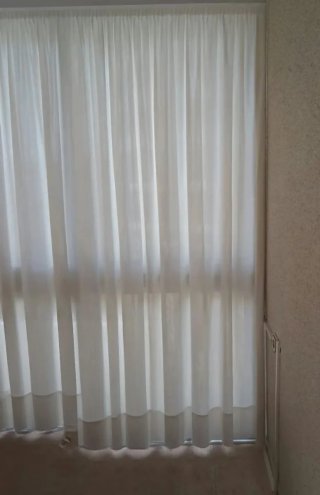 Juego 2 cortinas blancas salón