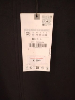Vestido Mini Efecto Ante Zara Negro XS