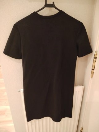 Vestido Mini Efecto Ante Zara Negro XS
