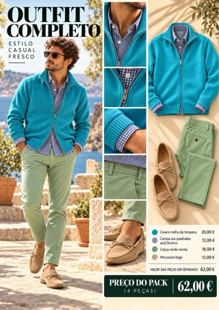 Conjunto Casual 4 Peças