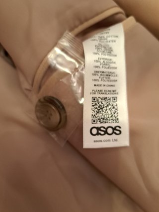 Gabardina ASOS con capucha Talla S Beige