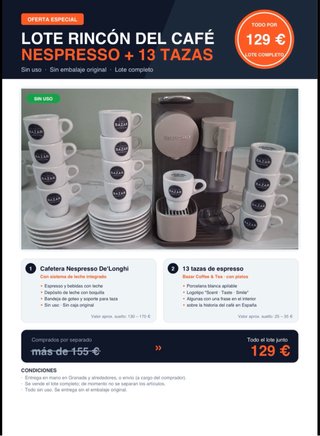 Macchina da caffè Nespresso De'Longhi + 13 tazze