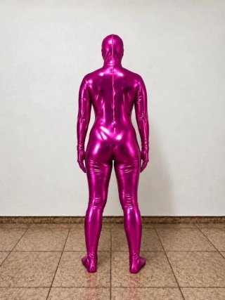 Disfraz Zentai Morado Metálico
