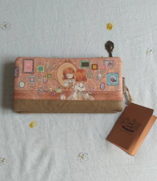 Monedero estilo vintage con cremallera