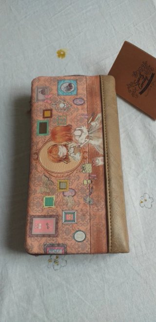 Monedero estilo vintage con cremallera