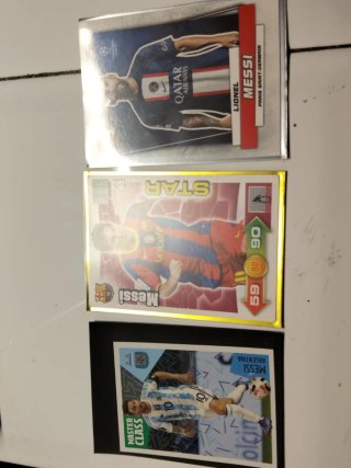 3 Cromos de Messi