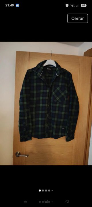 Camisa de cuadros unisex talla S