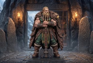 Figura Vikingo con Hacha para Rol