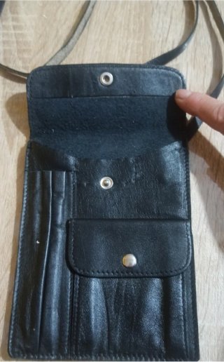 Bolsito Mini de Piel Negro