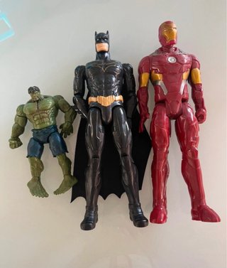 Action Figures: Iron Man, Batman, Hulk