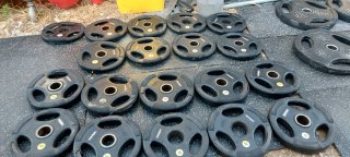 Lote Gimnasio profesional 855kg Discos Olímpicos