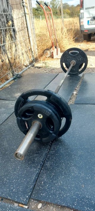 Lote Gimnasio profesional 855kg Discos Olímpicos