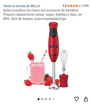 Batidora de Mano Bella Roja