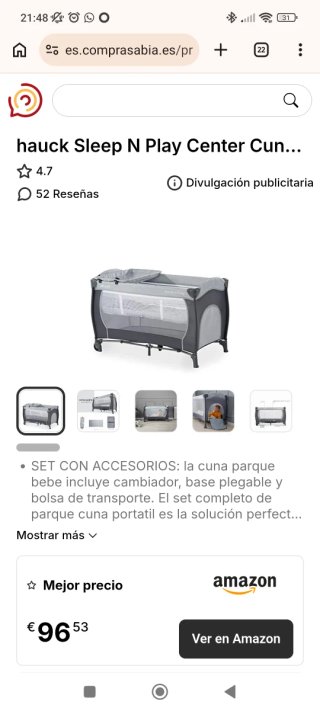 Cuna de viaje Hauck Sleep n Play