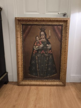 Cuadro antiguo Virgen de la Candelaria