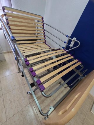 Cama Geriátrica Articulada con Carro Elevador.