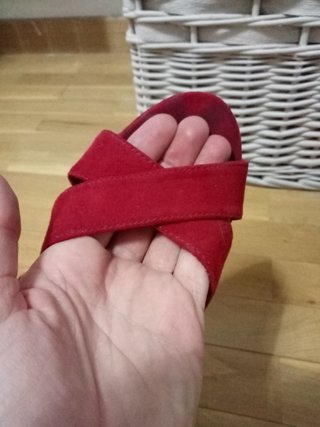 Sandalias cuña rojas