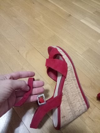 Sandalias cuña rojas