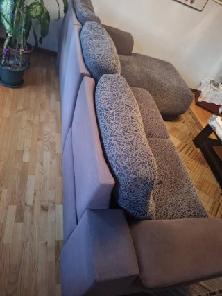 Sofá Chaiselongue Gris 2,90m