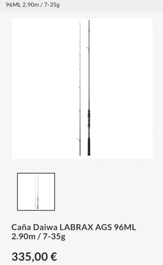 Caña Spinning Daiwa Labrax AGS 96ML