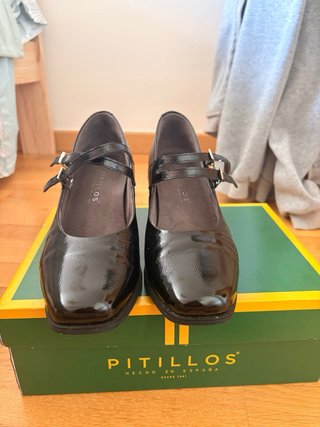 Zapatos de Tacón Pitillos Charol Negro