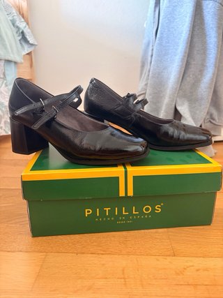 Zapatos de Tacón Pitillos Charol Negro