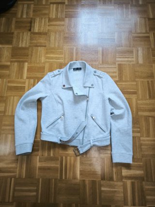 Light Grey Biker Jacket – TRF | Stylish & Chic