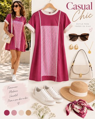 Vestido de Seda Rosa