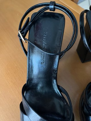 Sandalias tacón Stradivarius negras