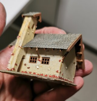 Maqueta H0 miniatura capilla iglesia escala 1:87