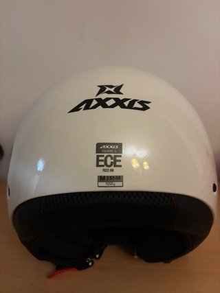 Casco Moto Axxis Square Solia AO Talla M Blanco