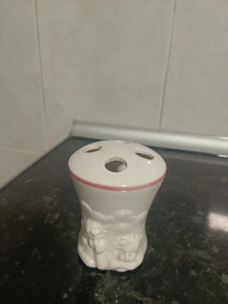 Portacepillos de Cerámica Blanco