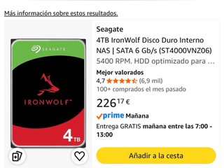 Disco Duro Interno Seagate IronWolf 4TB NAS