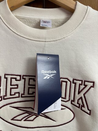 Sudadera Reebok Classic Crema y Granate XS