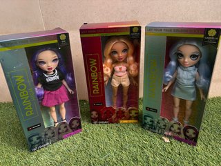 Lote 3 Muñecas Rainbow High