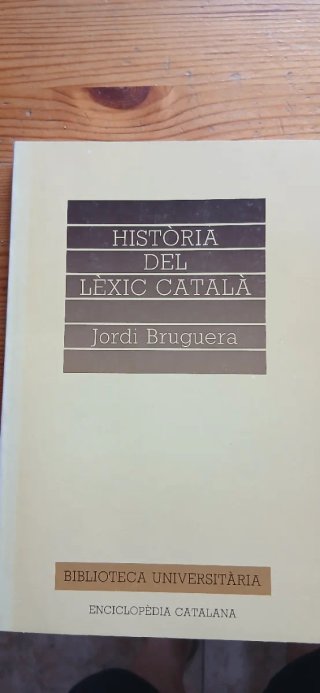 Història del lèxic català de Jordi Bruguera
