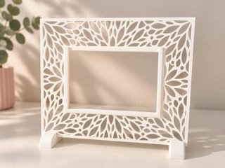 Marco para Fotos Blanco con Diseño Calado