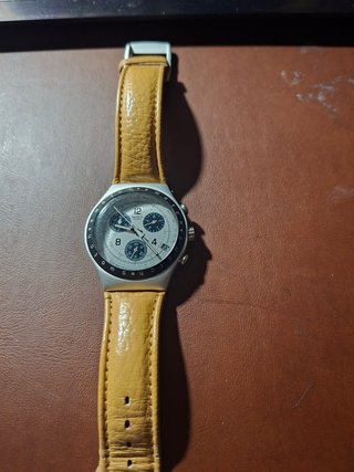 Orologio Swatch Irony Cronografo Pelle Marrone