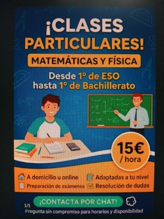 Clases particulares - Matemáticas y Física