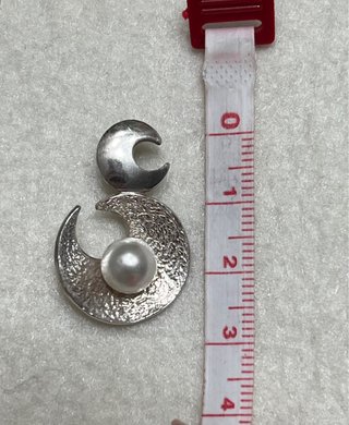 Colgante de Plata 925 con Lunas y Perla