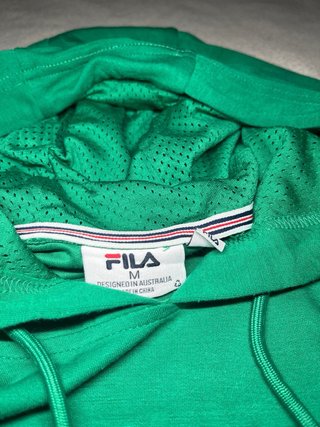 Sudadera Fila verde con capucha y logo