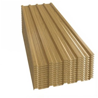 12 Paneles Tejado Acero Madera