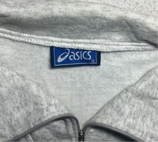 Sudadera Asics Vintage Media Cremallera Gris